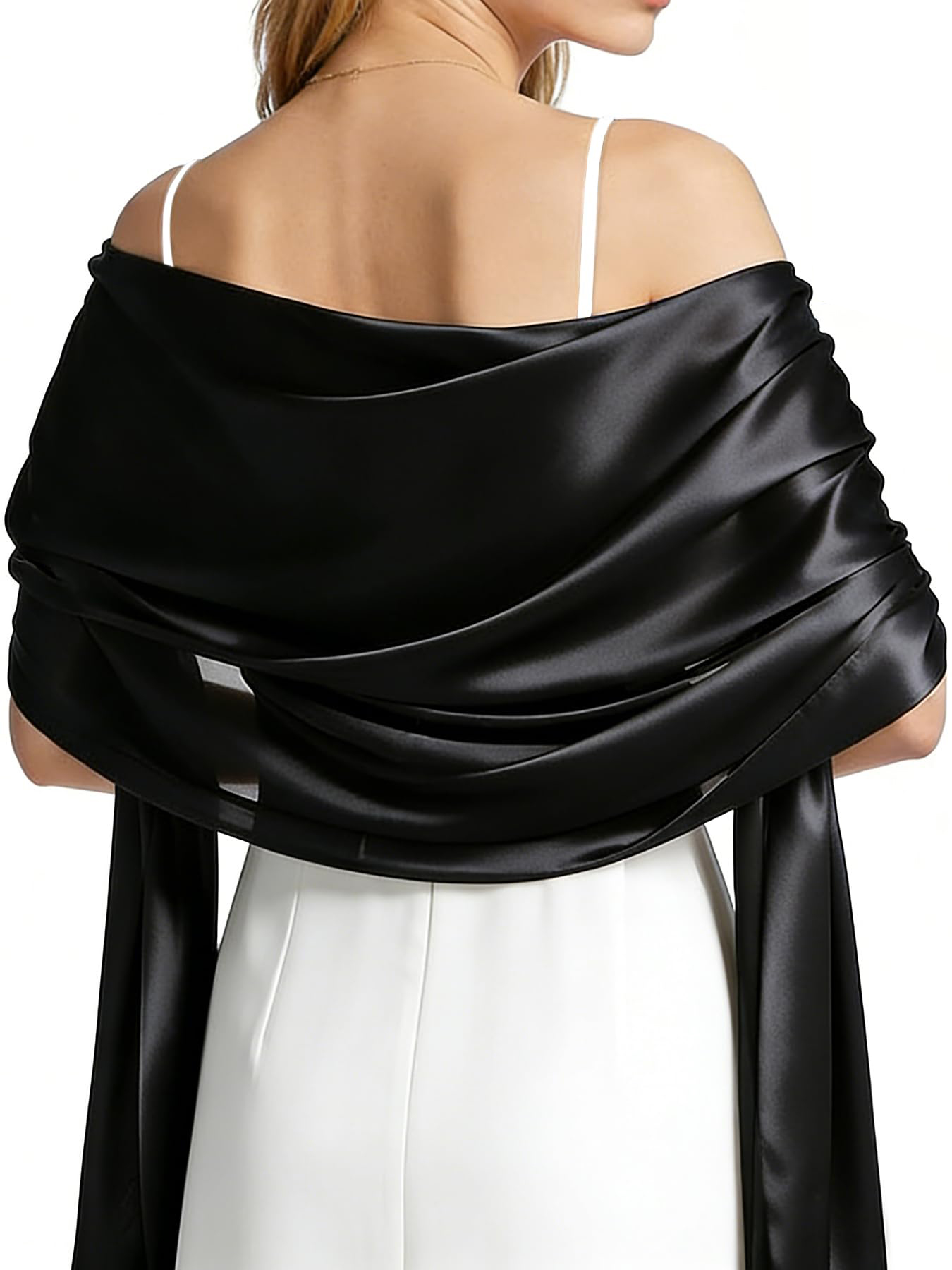 Women'S Formal Wear To A Wedding - Women Satin Shawl Wrap for Evening