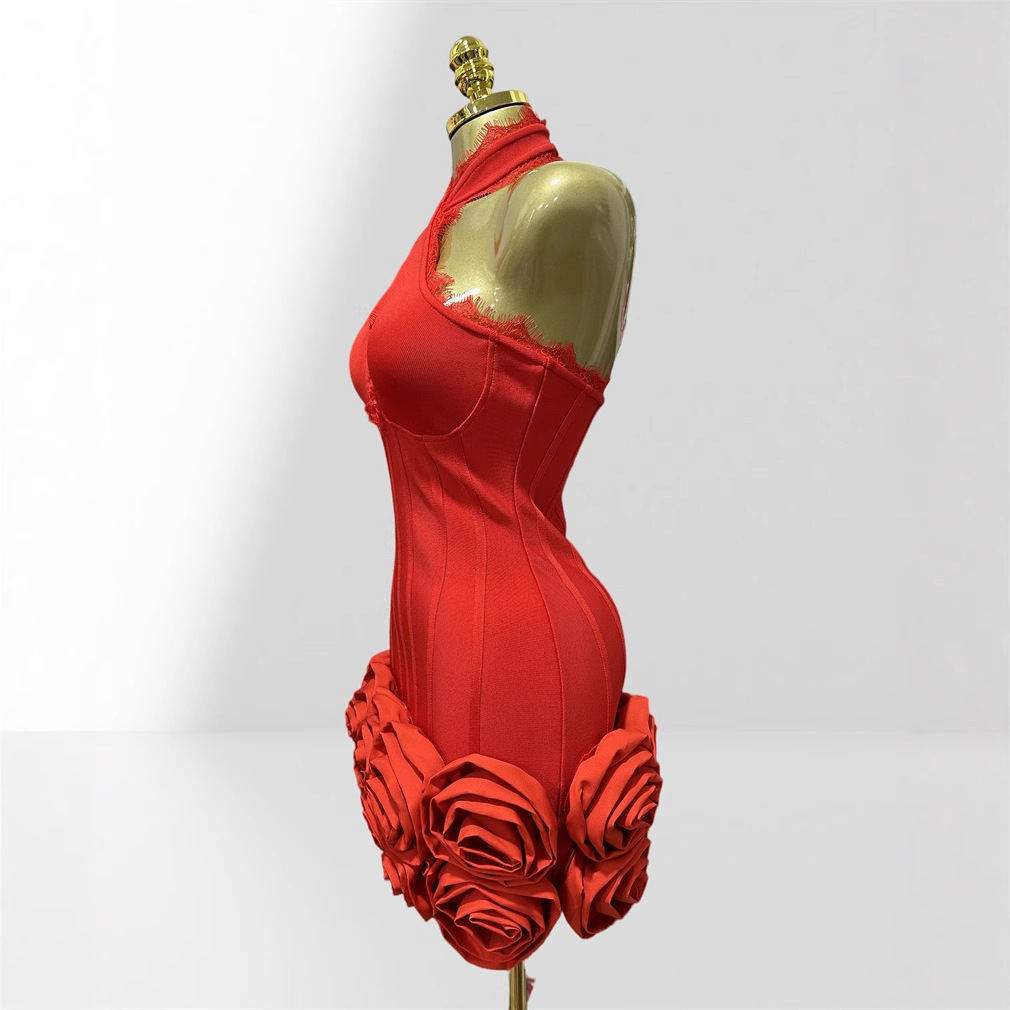 Stereo Bud Glam Neck Waist Red - огляд і ціна Women Formal Wear H&M
