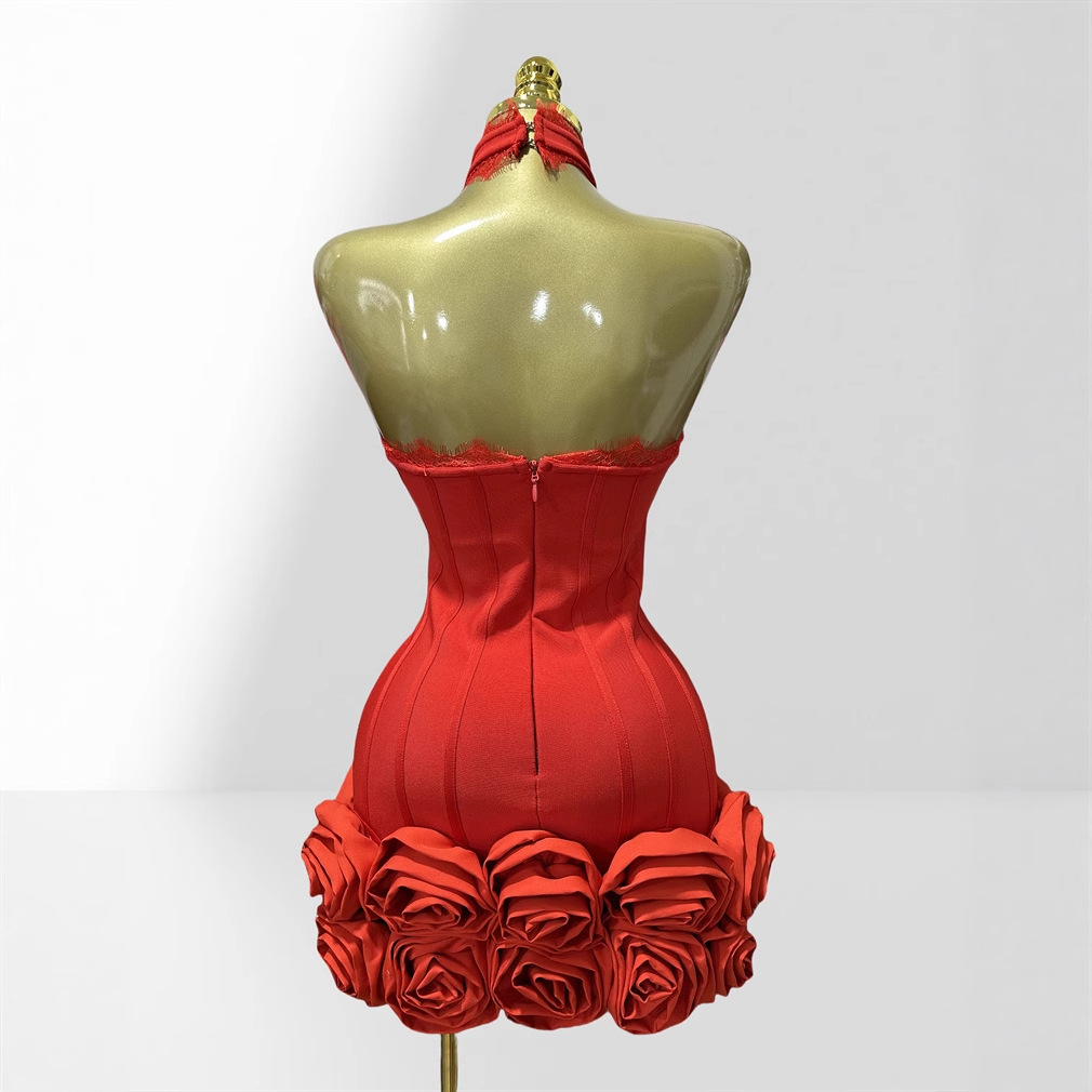 Stereo Bud Glam Neck Waist Red - огляд і ціна Women Formal Wear H&M