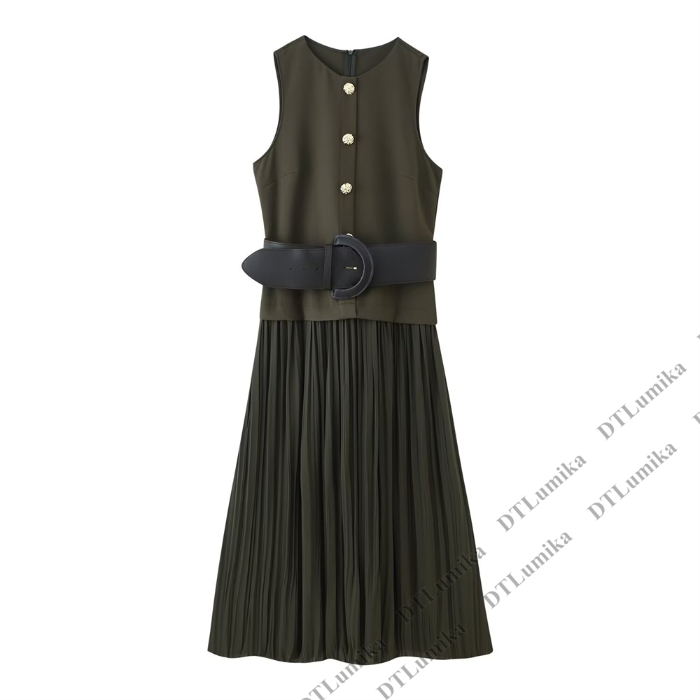 Women’s Olive Green Sleeveless - огляд і ціна Women Formal Wear Outfits