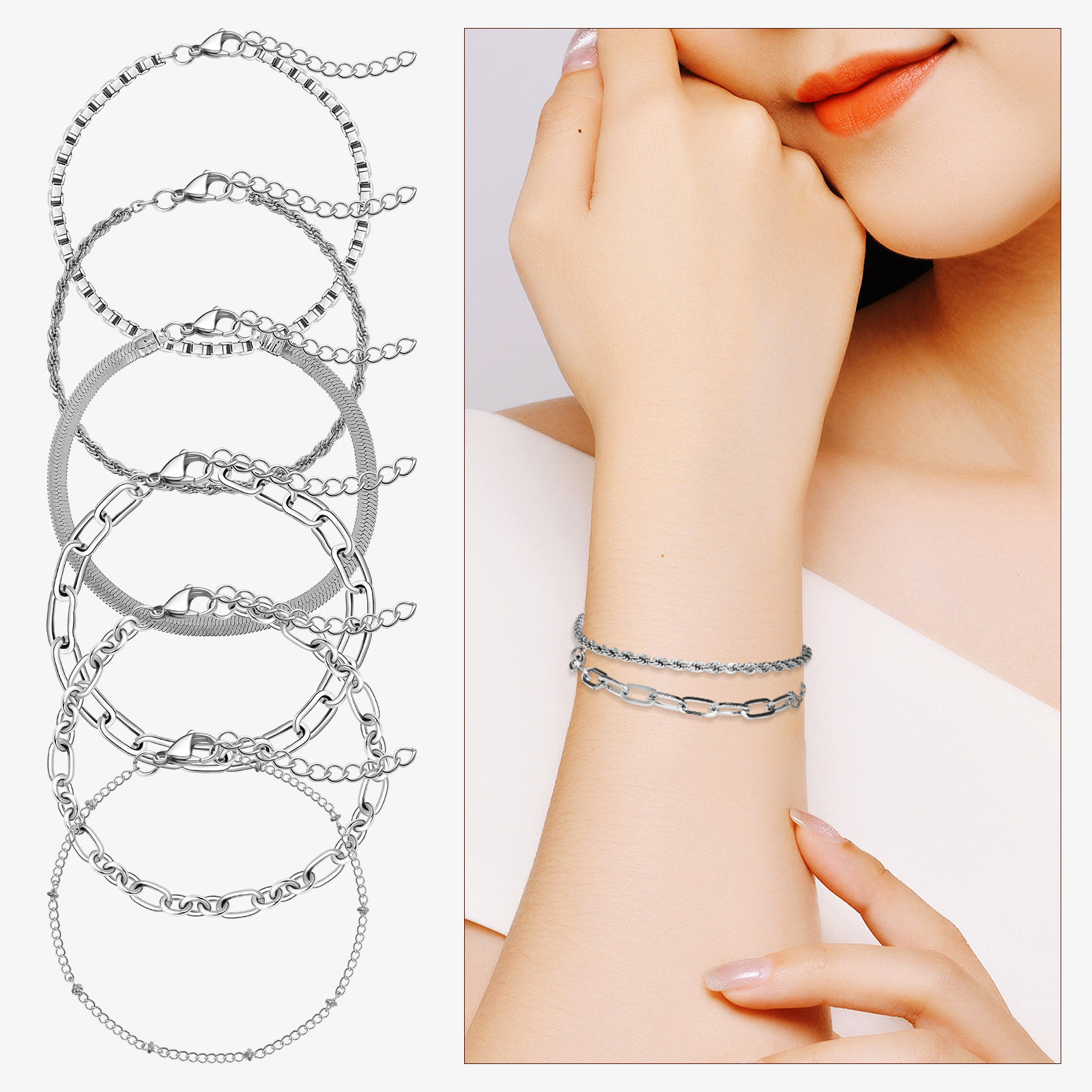 6Pcs Hand Chain Minimalist Lay - огляд і ціна Formal Wear Jewelry For Women