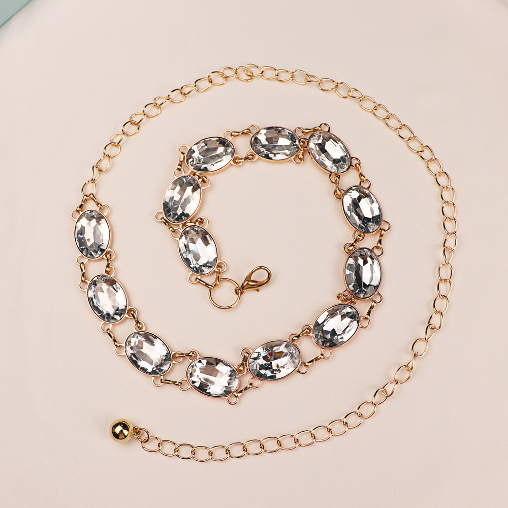 Chic Rhinestone Waist Chain Wo - огляд і ціна Formal Wear Jewelry For Women