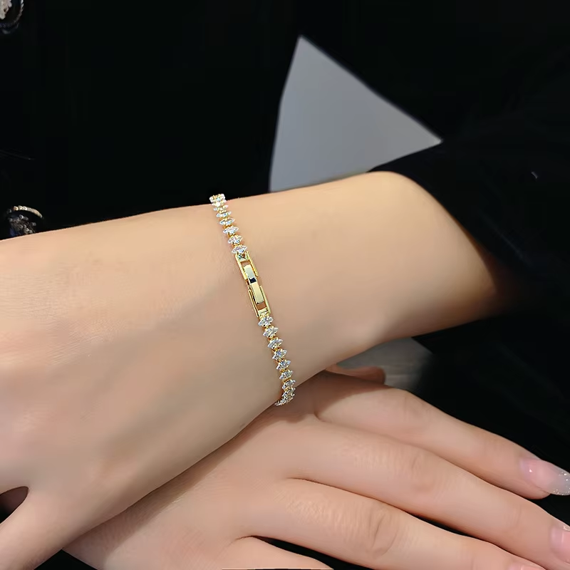 Dainty Gold CZ Bracelet – Wome - огляд і ціна Formal Wear Jewelry For Women