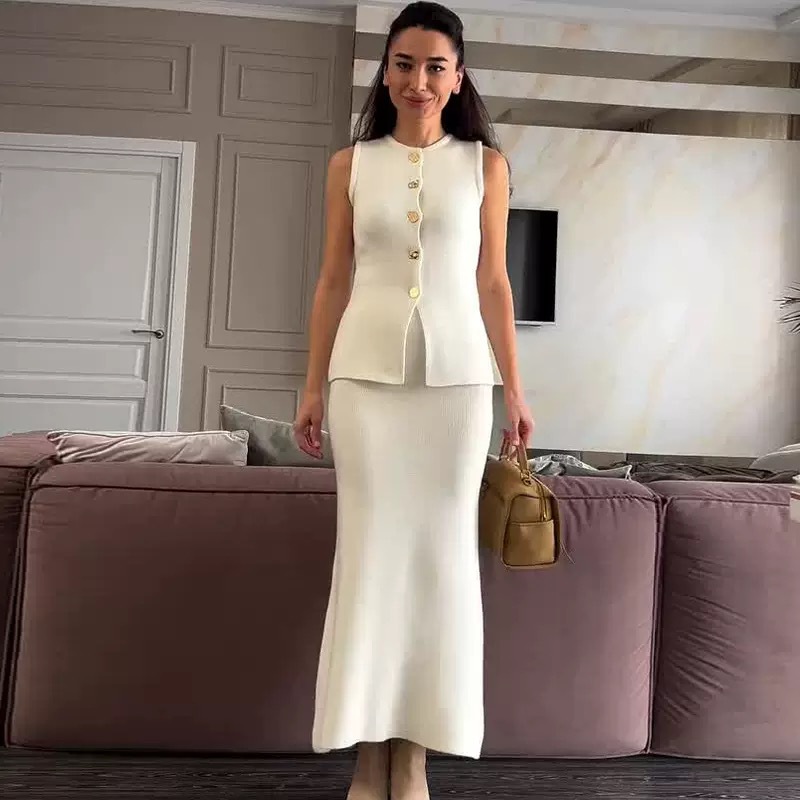 Round-neck Single-breasted Sle - огляд і ціна Women Formal Wear With Skirt