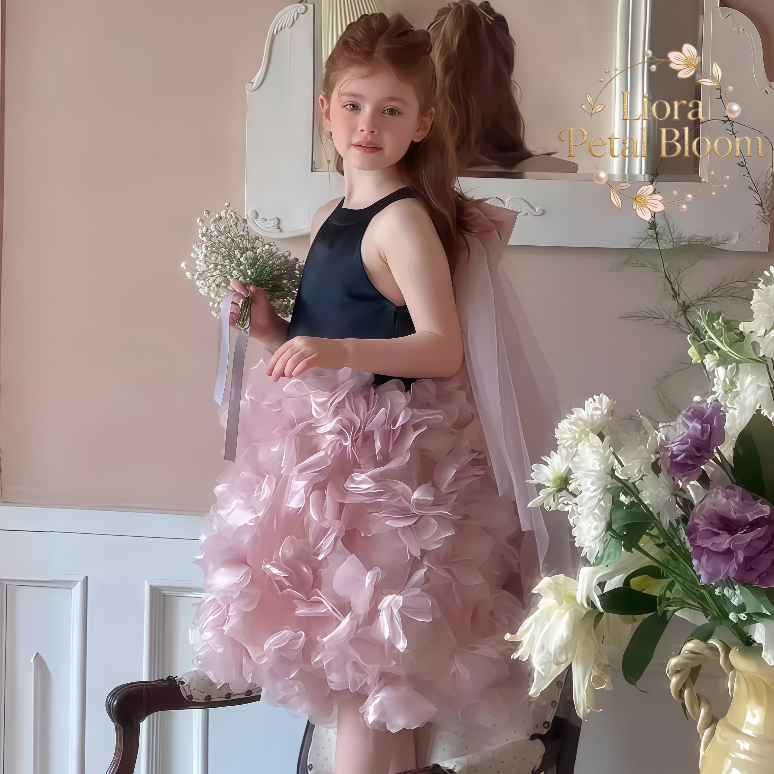 Girls' Black Floral Tulle Dres - огляд і ціна Women Formal Wear H&M