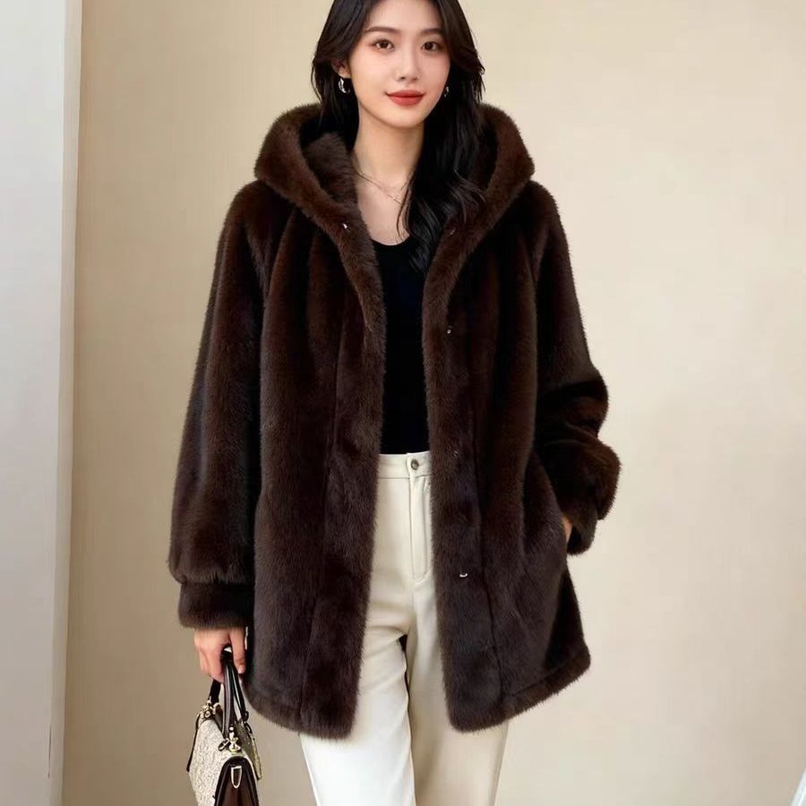 Faux Fur Mink Coats Womens Aut - огляд і ціна Tailored Coat Wool