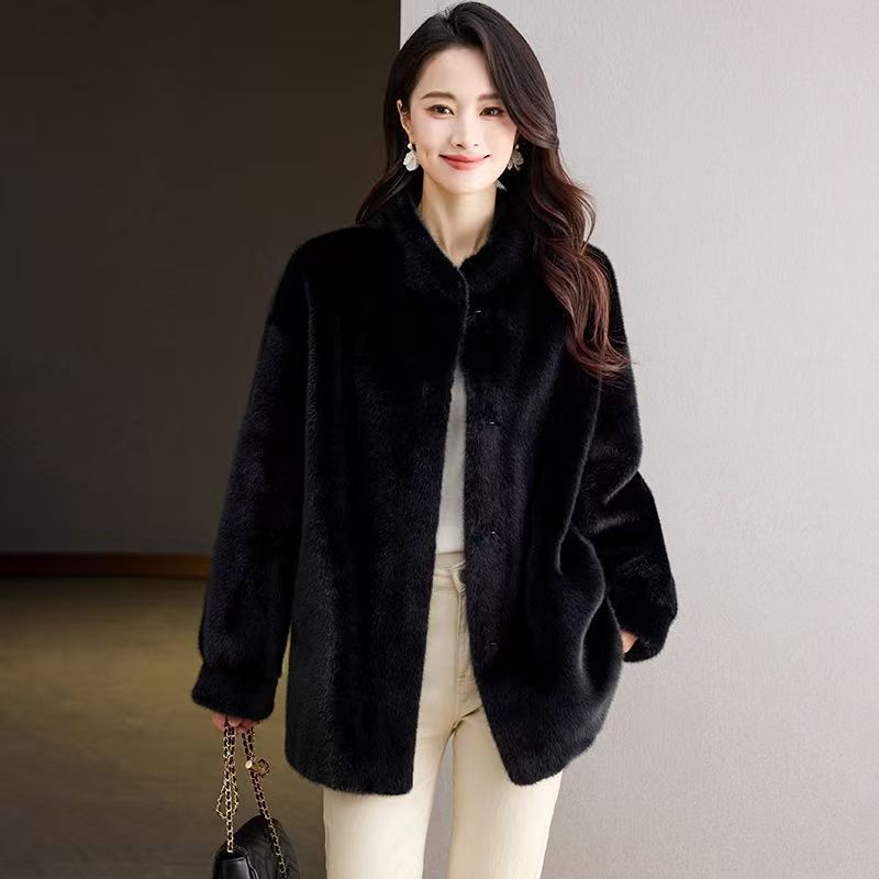 Faux Fur Mink Coats Womens Aut - огляд і ціна Tailored Coat Wool