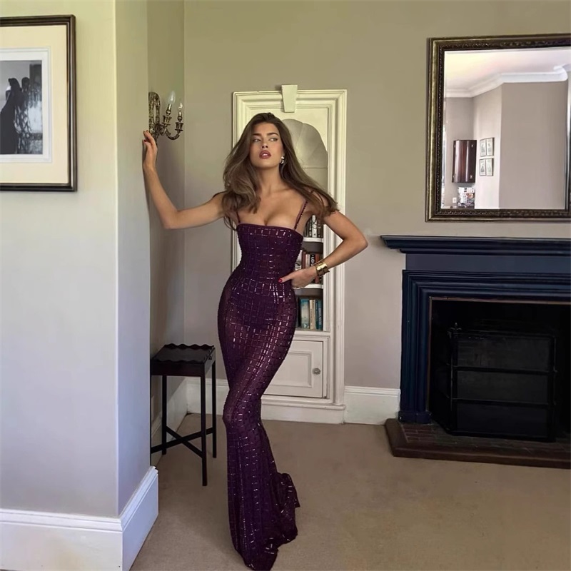 Purple Crystal Women Prom Dres - огляд і ціна Women Formal Wear With Skirt