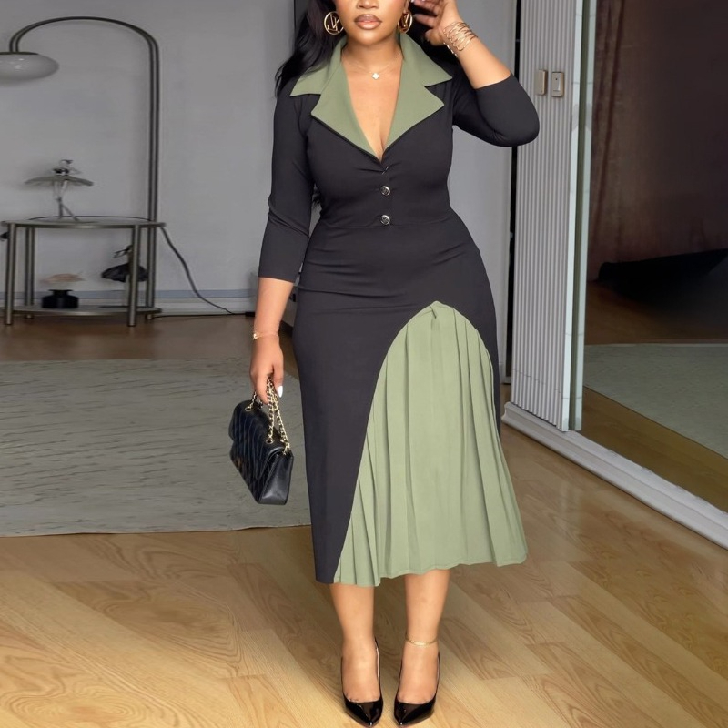 Fashion Color Block A Line Dre - огляд і ціна Women Formal Wear H&M